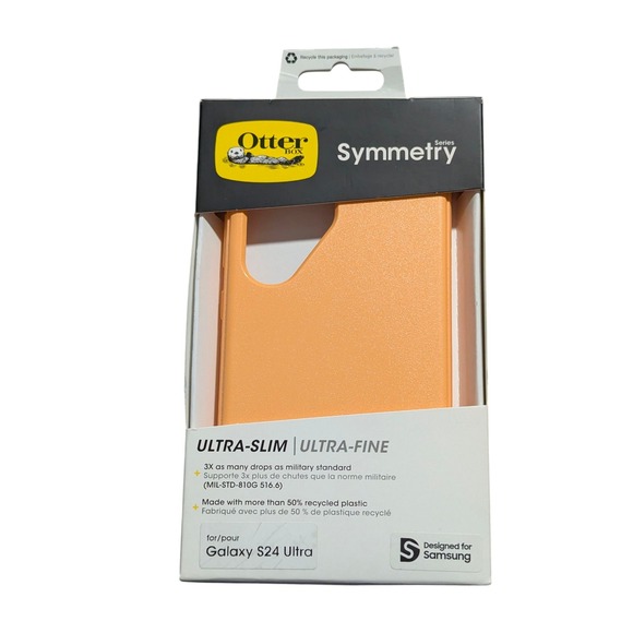 1V6N Phone Case For Samsung Galaxy S24 Ultra By Ottorbox Symmetry Series‎ Orange - Picture 1 of 1